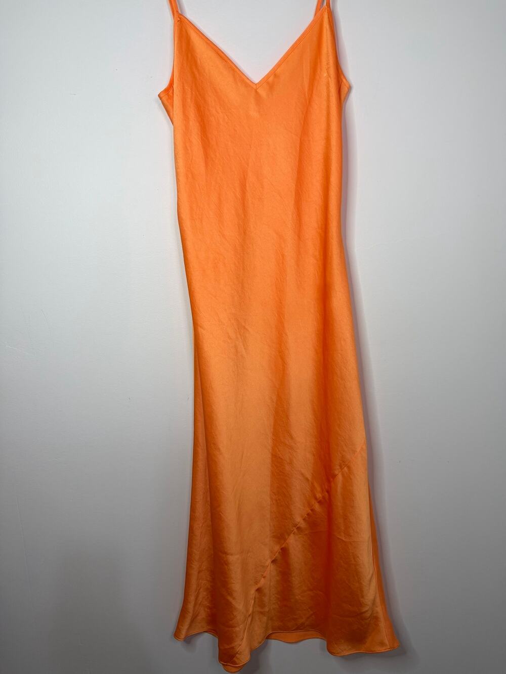 Wilfred Peach Orange Midi Slip Dress Size XXS